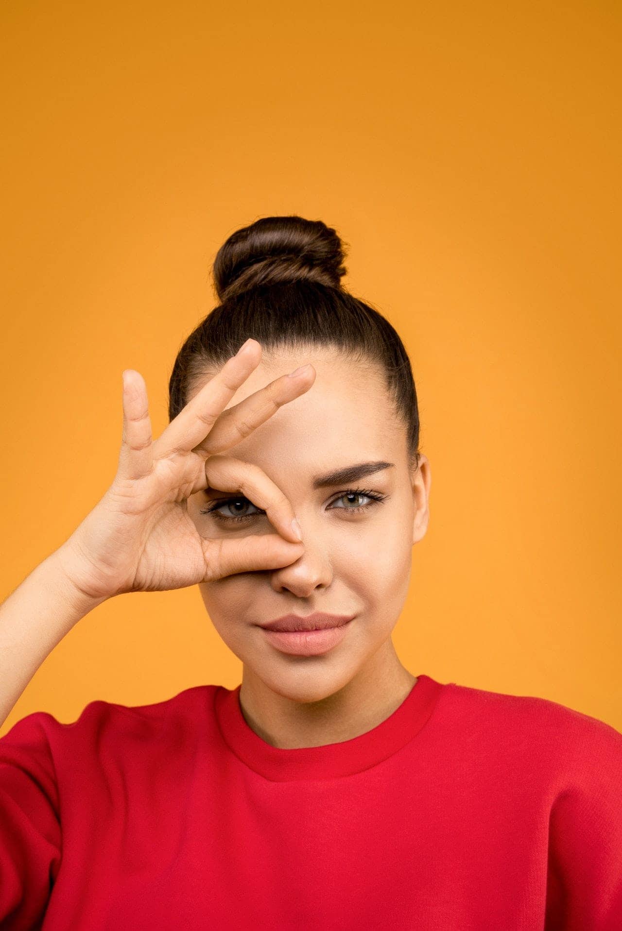 photo of woman wearing red top 3760734